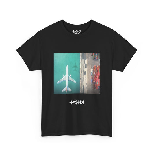 Aerial View Airplane Graphic TASTIK727 Tee